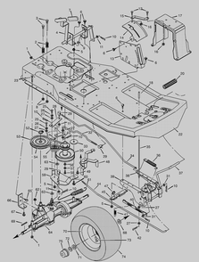 Motion Drive Diagram and Parts List for 30540X67C  Briggs and Stratton Lawn Tractor